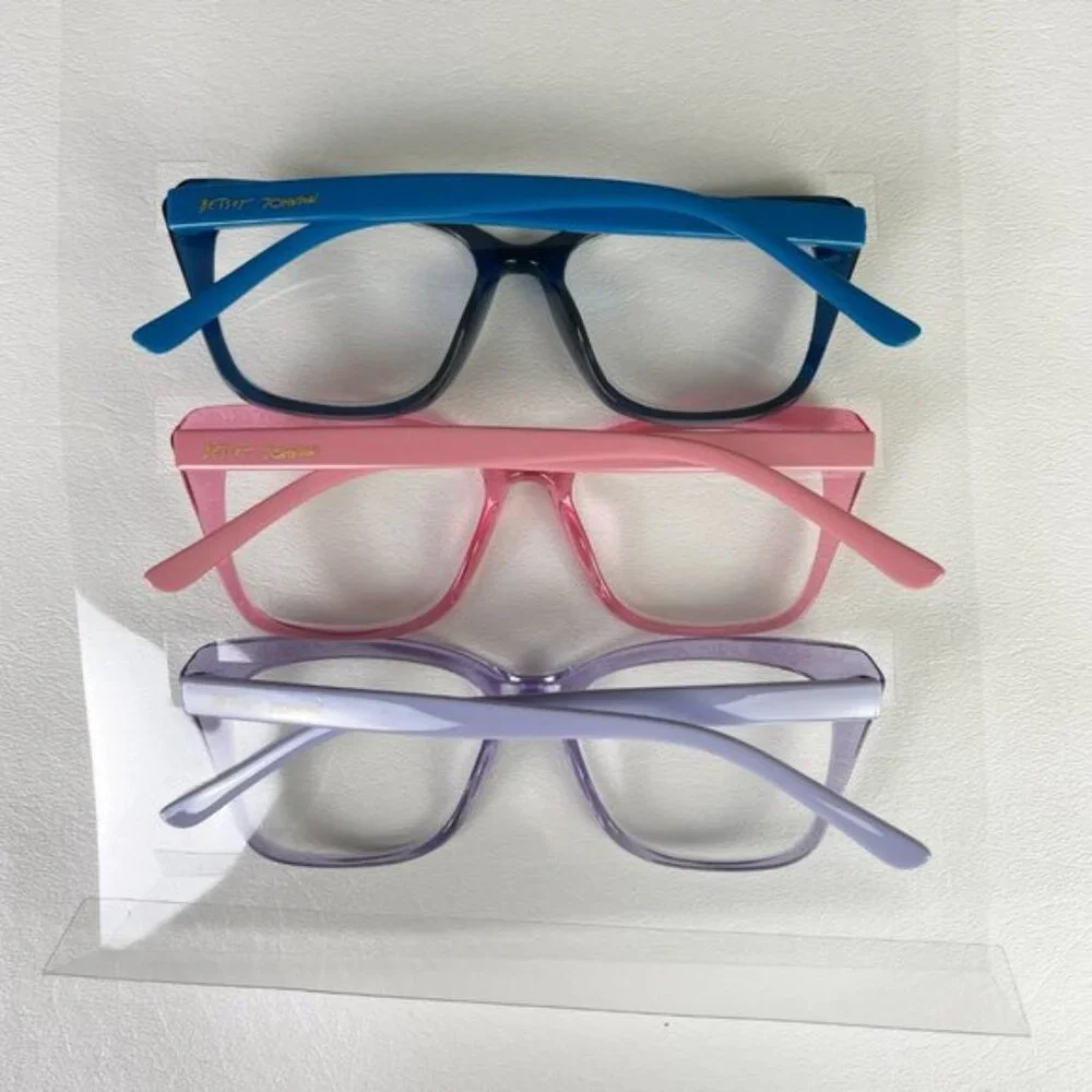 Betsey Johnson +1.50 Reading Glasses Purple Pink Blue